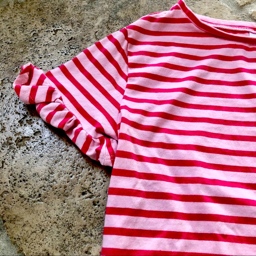 Gymboree Striped Pink T-Shirt (10-12 YR)